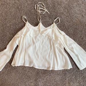 White chiffon blouse size XS